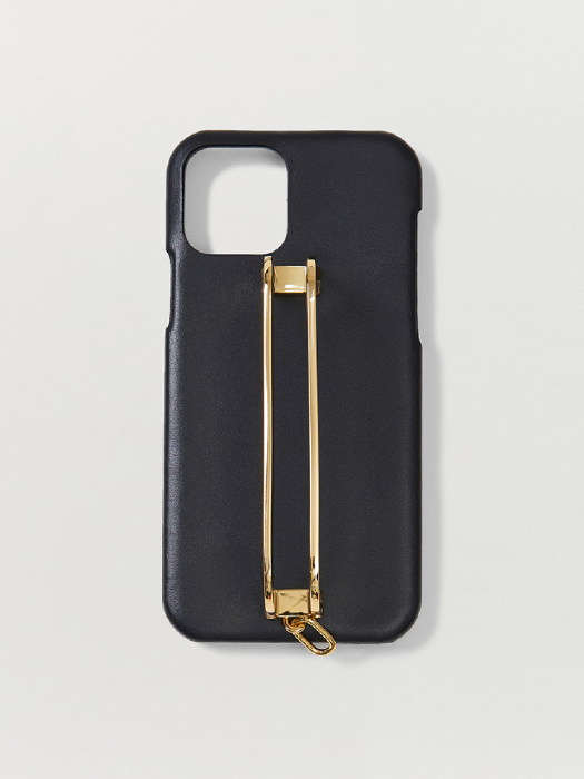 Eenk Phone Case with Leather Strap Liney Black