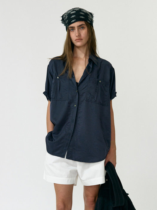 Kala Two Pocket Shirt (Dark Navy)