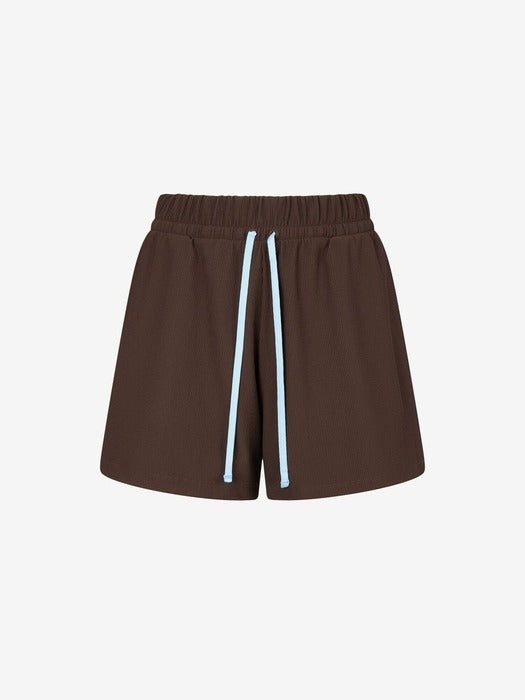 Ribbed Ruffle Swim Shorts_FS2SWH2454F_BRN