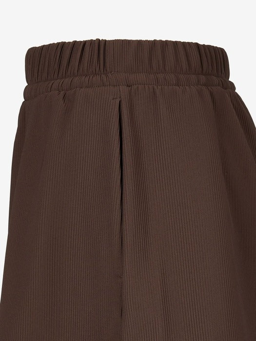 Ribbed Ruffle Swim Shorts_FS2SWH2454F_BRN