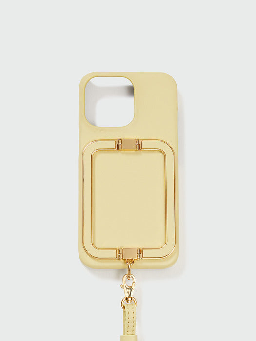 Eenk Phone Case with Leather Strap Butter Yellow