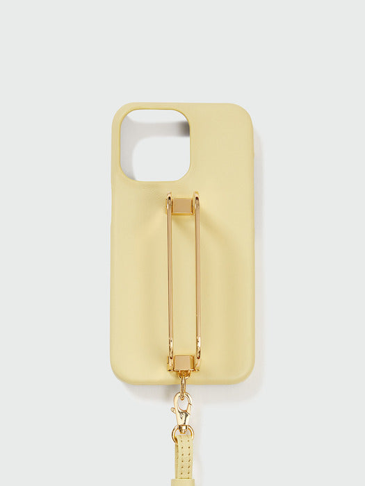 Eenk Phone Case with Leather Strap Butter Yellow