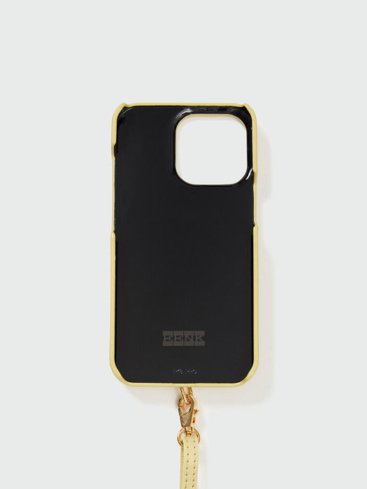 Eenk Phone Case with Leather Strap Butter Yellow