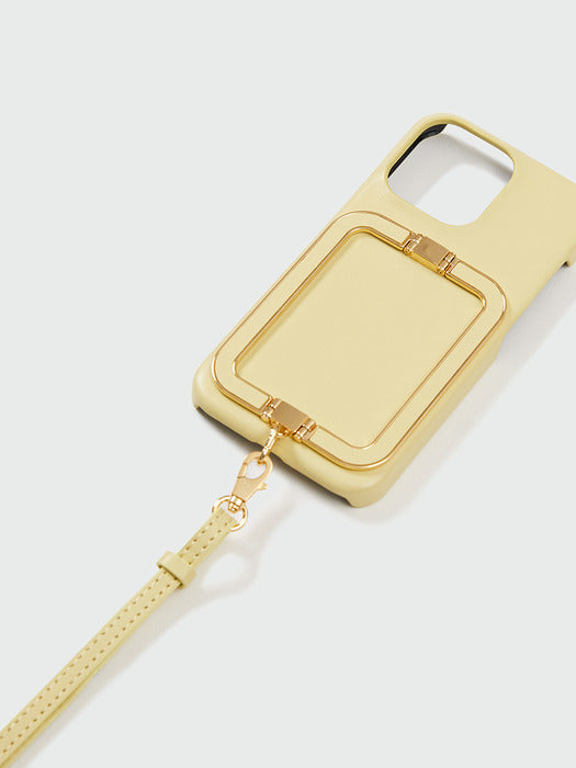 Eenk Phone Case with Leather Strap Butter Yellow