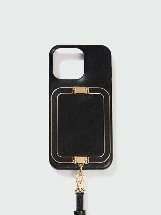 Eenk Phone Case with Leather Strap Smoke Black