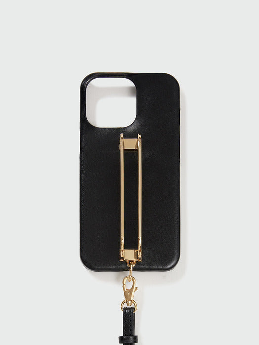 Eenk Phone Case with Leather Strap Smoke Black