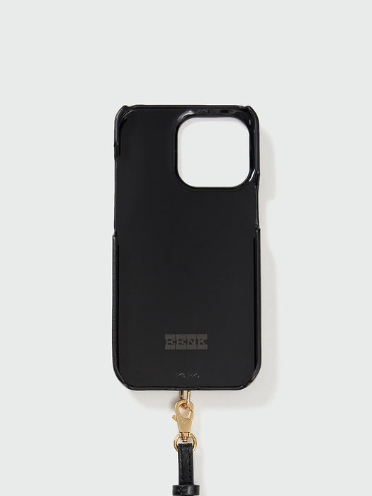 Eenk Phone Case with Leather Strap Smoke Black