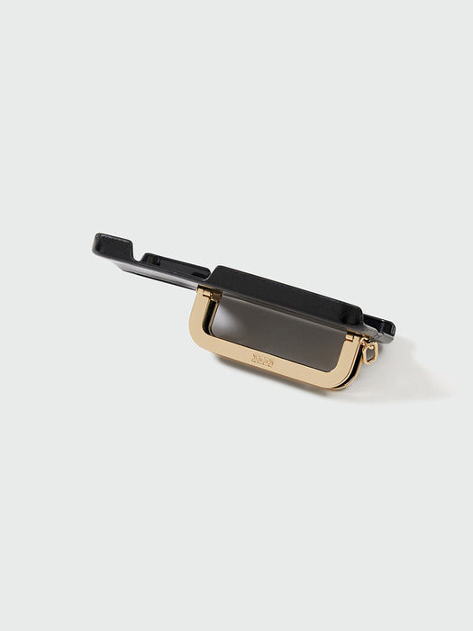 [EENK] Phone Case with Leather Strap Crinkle Black