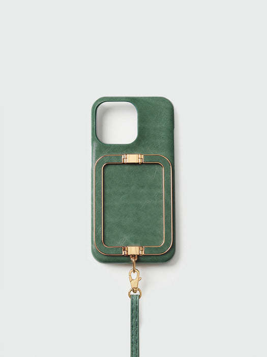 Eenk Phone Case with Leather Strap Forest Green