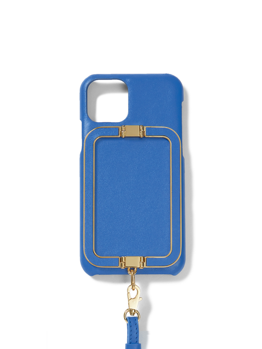 [EENK] Phone Case with Leather Strap Liney Blue