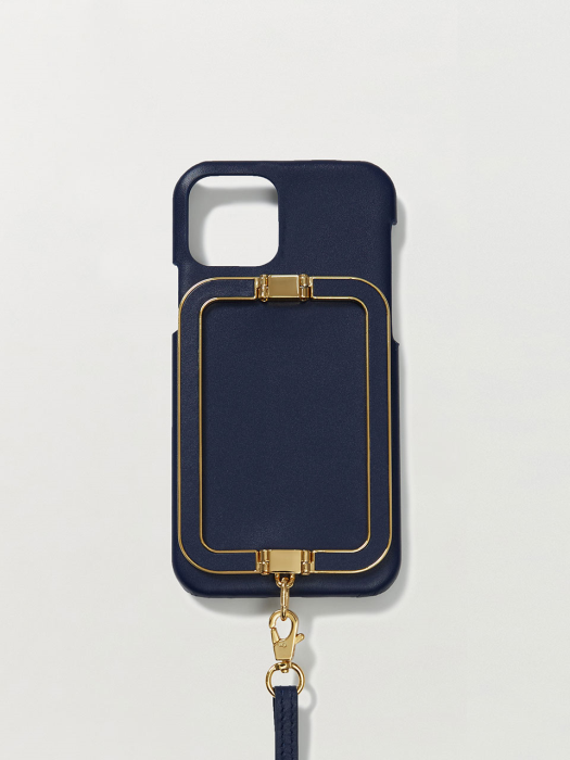 Eenk Phone Case with Leather Strap Liney Navy