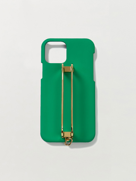 [EENK] Phone Case with Leather Strap Liney Green