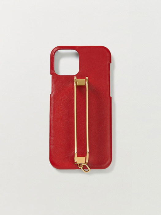 Eenk Phone Case with Leather Strap Liney Red