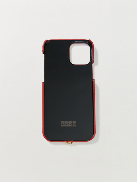 Eenk Phone Case with Leather Strap Liney Red