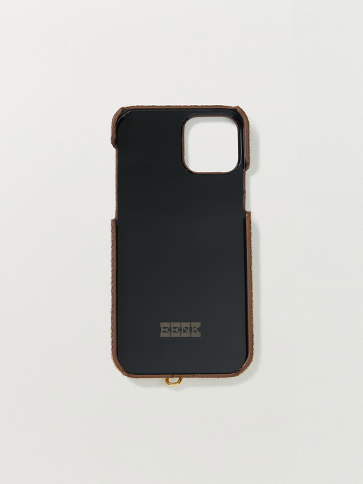 [EENK] Phone Case with Leather Strap Liney Camel
