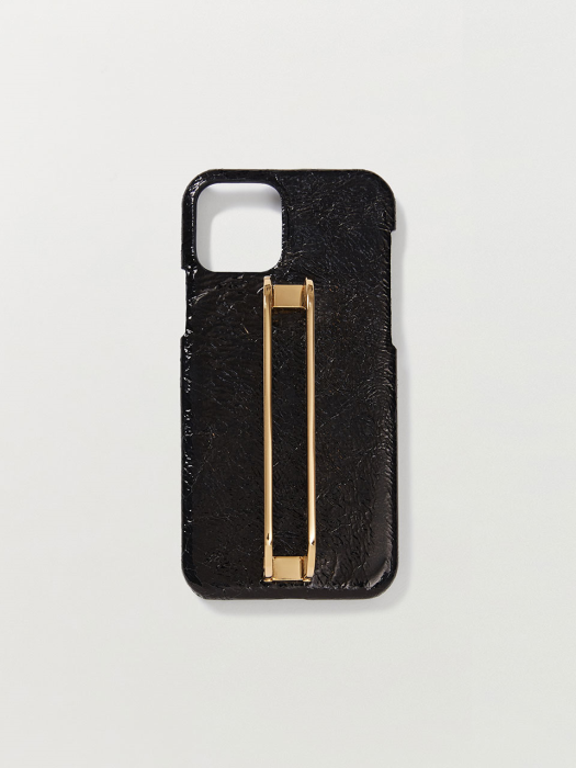 [EENK] Phone Case Liney Wrinkle Black