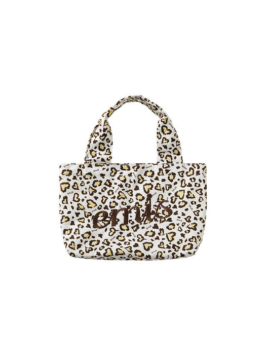 [emis] LOGO LEOPARD TOTE BAG-IVORY