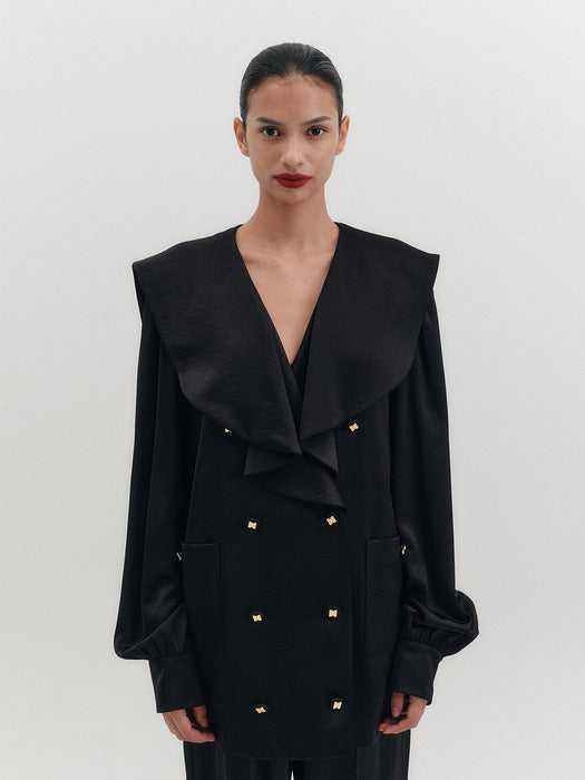 Eenk Fluid Collar Blouse - 2 Colors
