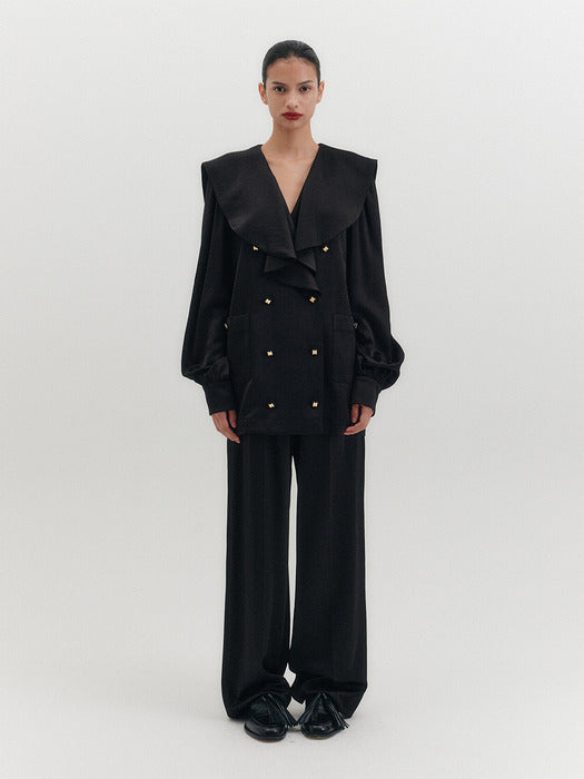 Eenk Fluid Collar Blouse - 2 Colors
