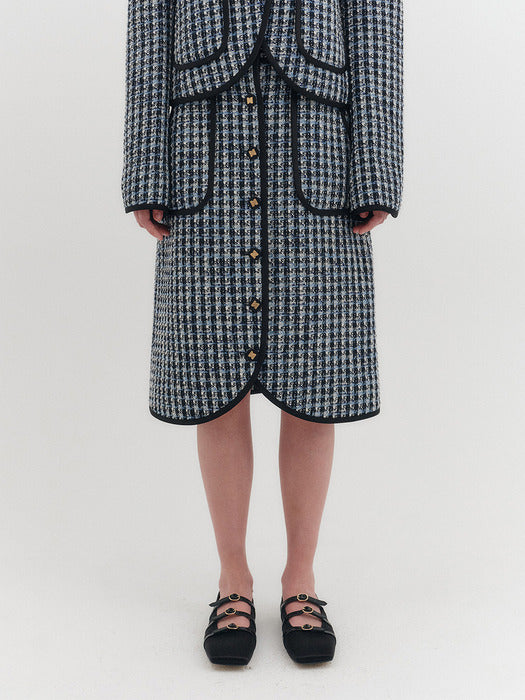 Eenk Panel Skirt - Blue Multi