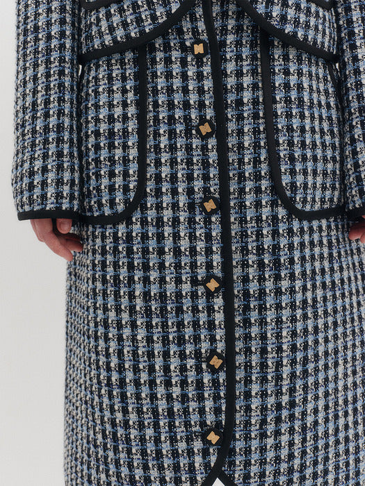 Eenk Panel Skirt - Blue Multi