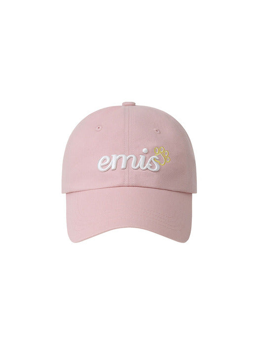 Emis Lettering Logo Ball Cap-Pink