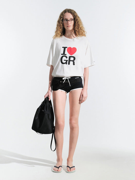 [grove] 25Hs I Love GR T-Shirt Over-Fit (Ivory)