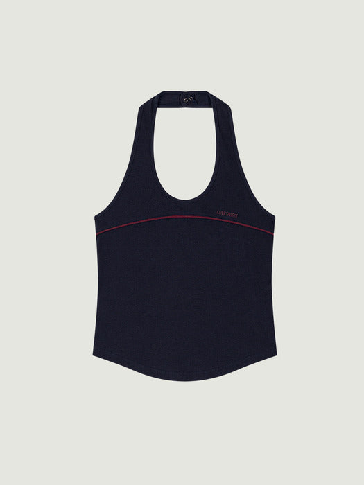 Grove 25Hs Ryan Halter Top (Navy)