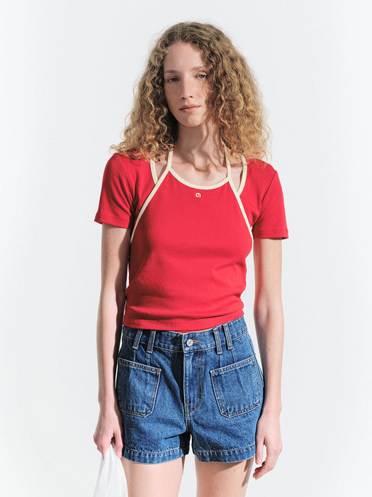 Grove 25Hs Ivy Halter Top (Red)