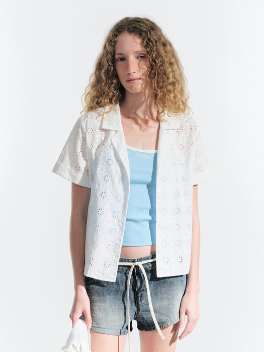 Grove 25Hs Adele Lace Shirt (White)