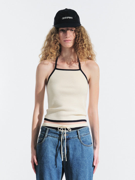 [grove] 25Hs Airy Halterneck Top (Ivory)