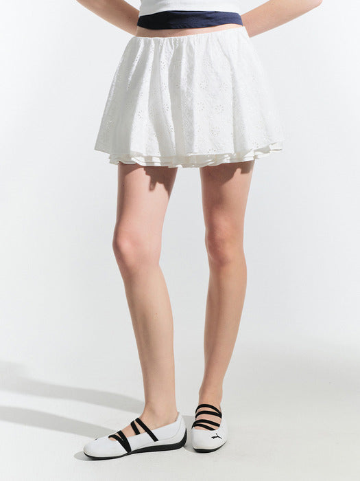 Grove 25Hs Adele Lace Skirt (White)