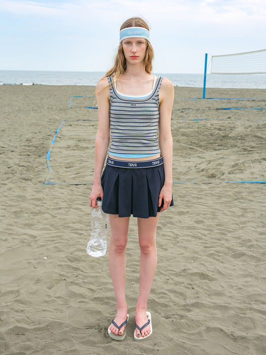 Grove 25Hs Pia Pleated Skirt (Navy)