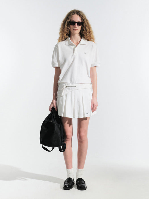 Grove 25Hs Pia Pleated Skirt (White)