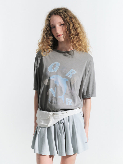 Grove 25Hs Mist Pleats Skirt (Grey)