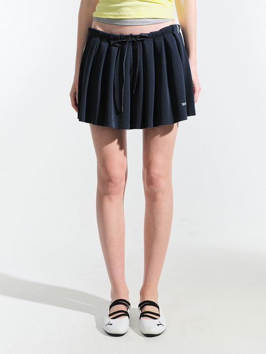 Grove 25Hs Mist Pleats Skirt (Navy)