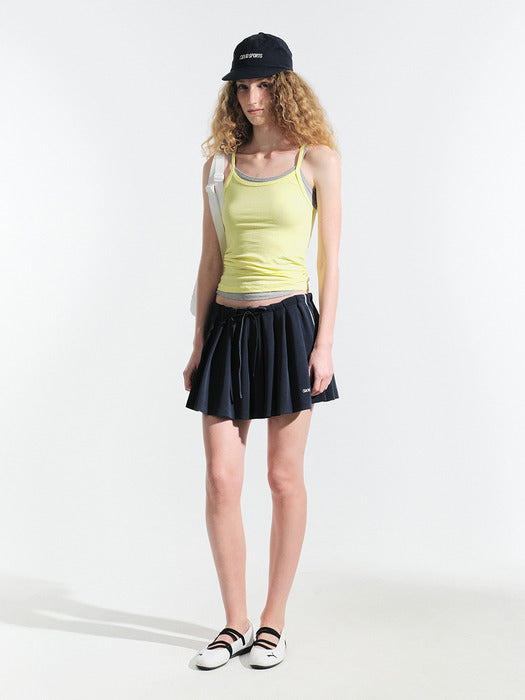 Grove 25Hs Mist Pleats Skirt (Navy)