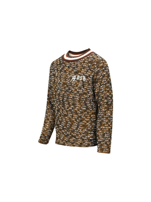 [andersson bell] WINGS CREW-NECK SWEATER atb1033m(BROWN)