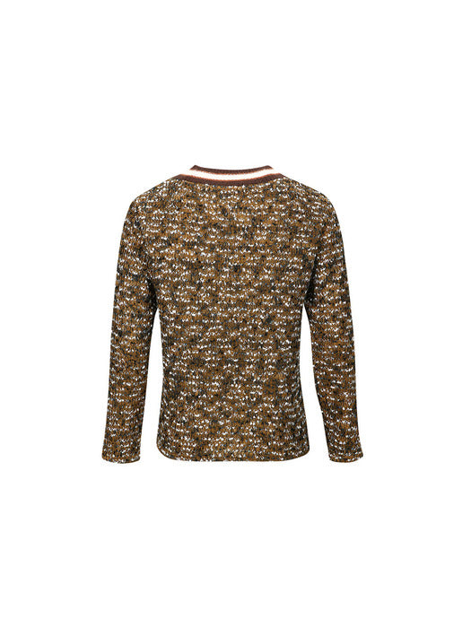 [andersson bell] WINGS CREW-NECK SWEATER atb1033m(BROWN)