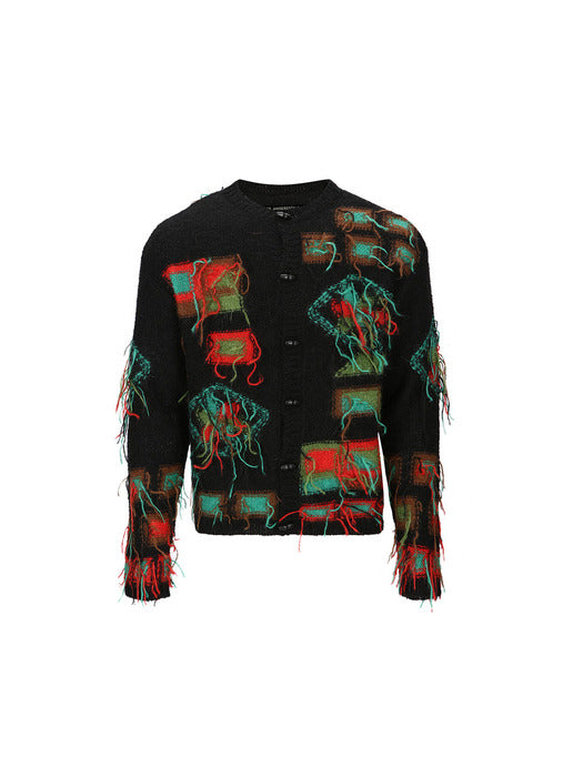 [andersson bell] VILLAGE INTARSIA CARDIGAN atb1006m(BLACK)