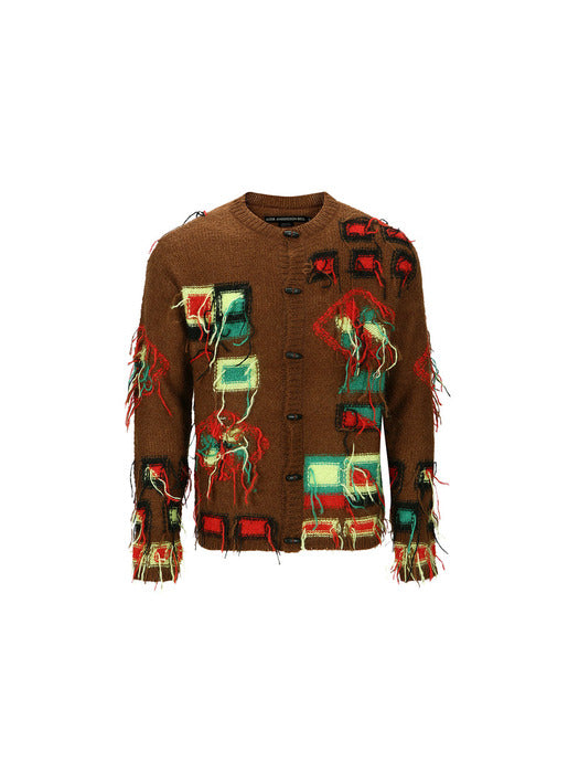 [andersson bell] VILLAGE INTARSIA CARDIGAN atb1006m(BROWN)