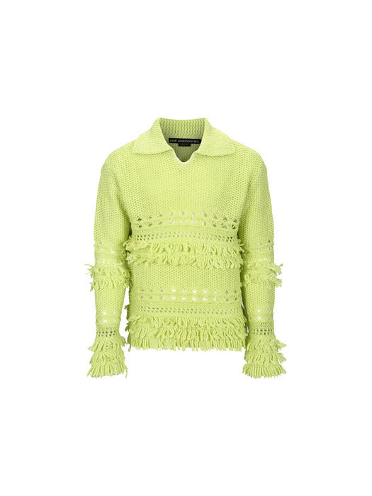 [andersson bell] UNISEX LOCHES POLO SWEATER atb1022u(LIME)