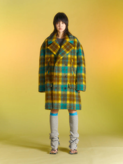 [andersson bell] UNISEX LEON PEA COAT awa558u(YELLOW/BROWN)