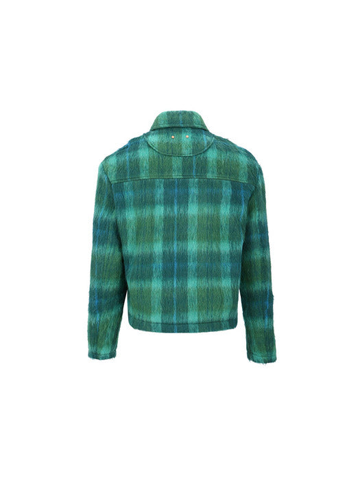 [andersson bell] TOULOUSE WOOL TRUCKER JACKET awa554m(GREEN /BLUE)