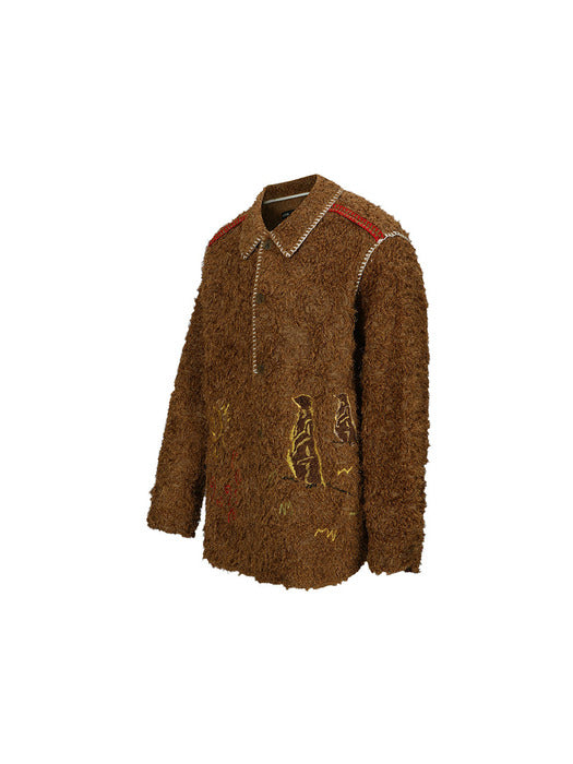 [andersson bell] SANDY BUDDY EMBROIDERY SHIRT atb1009m(CAMEL)