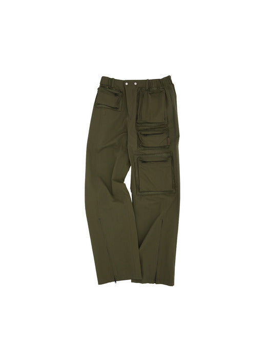 [andersson bell] RAW EDGE MULTI-POCKET PANTS apa681m(KHAKI)