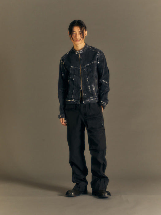 [andersson bell] RAW EDGE MULTI-POCKET PANTS apa681m(BLACK)