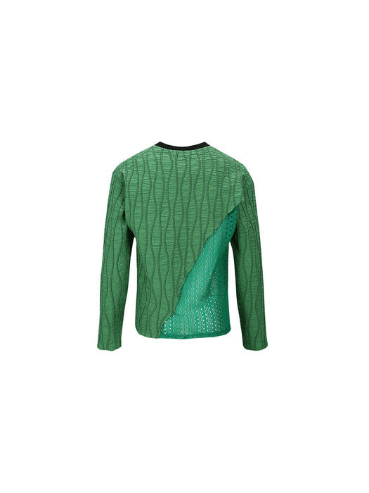 [andersson bell] RAON TOP STITCH CREW-NECK SWEATER atb1020m(GREEN)