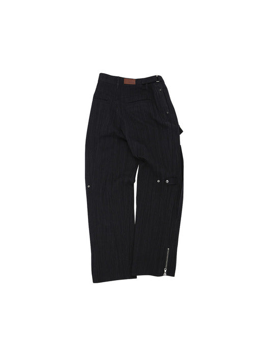 [andersson bell] PAULEN DENIM CARGO PANTS apa672m(BLACK)