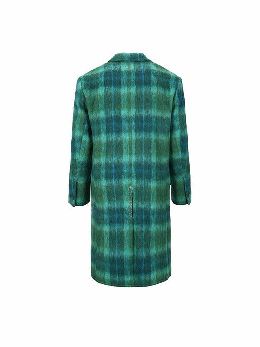[andersson bell] MORIENS DOUBLE BREASTED COAT awa567m(GREEN/BLUE)